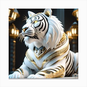 White Tiger 3 Canvas Print