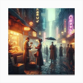 City At Night 5 Canvas Print