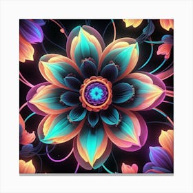 Psychedelic Flower 1 Canvas Print