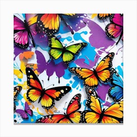 Colorful Butterflies 21 Canvas Print