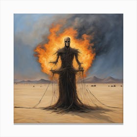 Skeleton In The Desert 1 Canvas Print