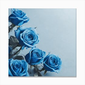 Blue Roses 17 Canvas Print