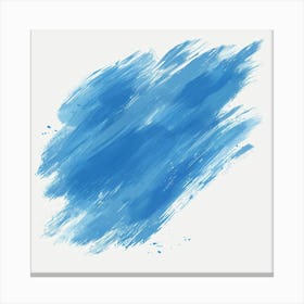 Blue Brush Stroke Canvas Print