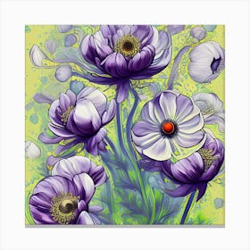 Anemone Flowers 1 Canvas Print