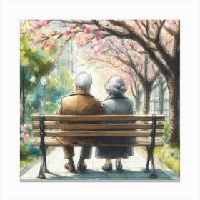 Bench people Canvas Print