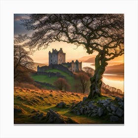 Ruins Of A Scottish Castle Canvas Print