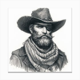 Cowboy In A Hat Canvas Print