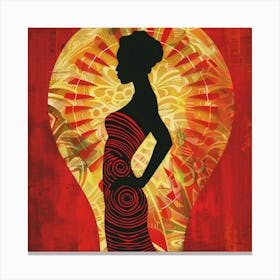 Silhouette Of A Woman 79 Canvas Print