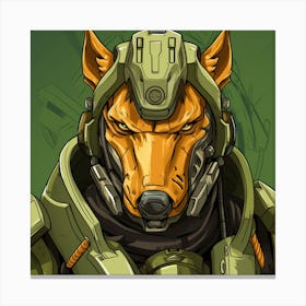 Halo Wolf Canvas Print