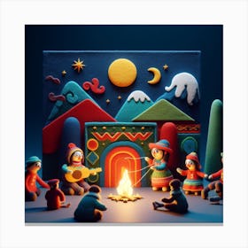 Christmas Village 4 Canvas Print