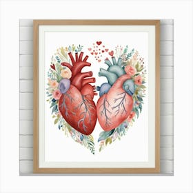 Default Heart To Heart Nursery Art Print 1 Canvas Print