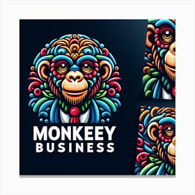 Monkey Business Logo Canvas Print