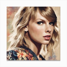 Taylor Swift ( Bohemian Design ) 3 Canvas Print