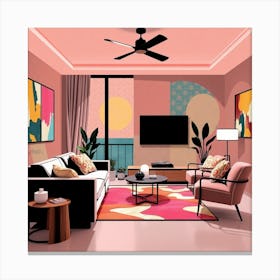 Modern Living Room Canvas Print