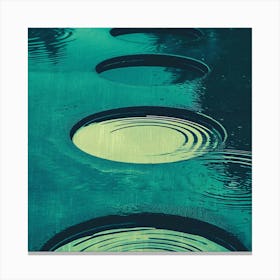 Circles In Water Canvas Print