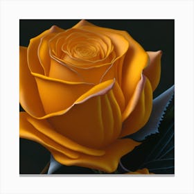 Orange Rose 1 Canvas Print