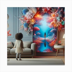 Dreamscape in a mirror Canvas Print