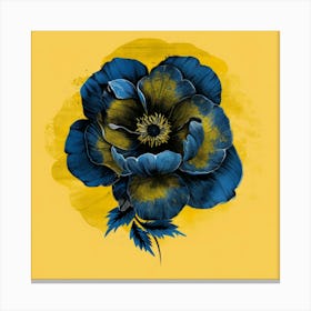 Blue Peony Canvas Print