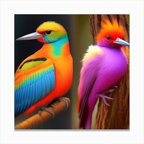 Colorful Birds 24 Canvas Print