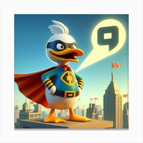 Ducky Superhero Canvas Print
