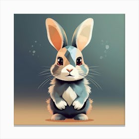 Gray rabbit Canvas Print