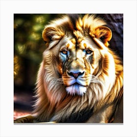 Lion Hd Wallpaper Canvas Print