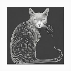 Cat Drawing 1 Canvas Print