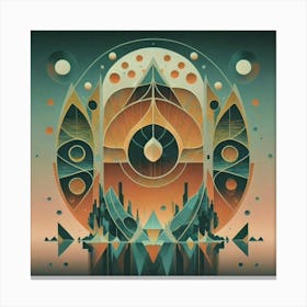 Visually captivating simple geometric artwork, 1 Canvas Print