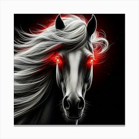 Horse With Red Eyes Canvas Print