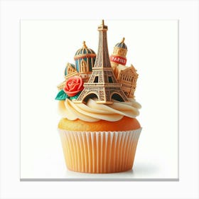 Paris Cupcake 1 Canvas Print