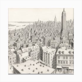 New York City Skyline 2 Canvas Print