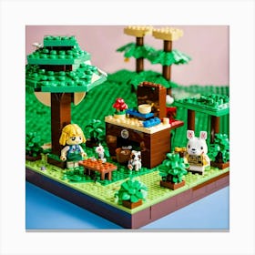 Lego House In The Forest Canvas Print