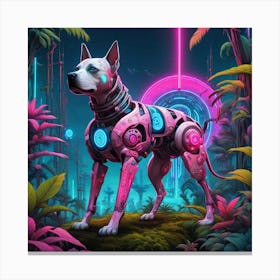 Futuristic Dog Canvas Print