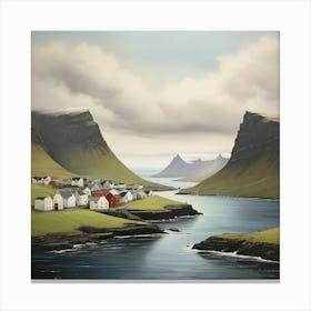 Faroe Islands Art Print Painting 0 Canvas Print