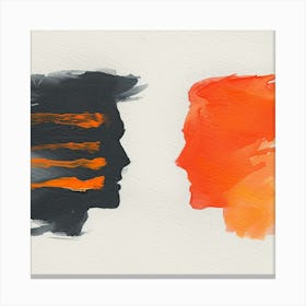 Portrait Of A Man And Woman Canvas Print