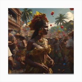 Woman In A Costume 2 Canvas Print