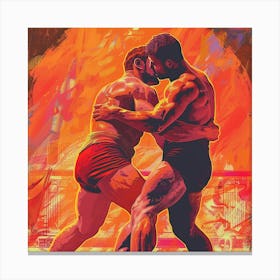 A Greco Roman Wrestling Lofi Illustration 1719334408 1 Canvas Print