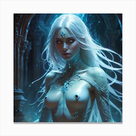 Ghost Glowing Ghost Girl 9 Canvas Print