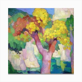 Colourful Trees of Mallorca Canvas Print