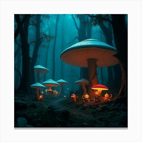 Mushroom Forest 14 Canvas Print