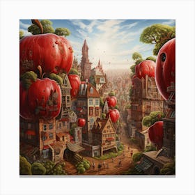 Apple City 4 Canvas Print