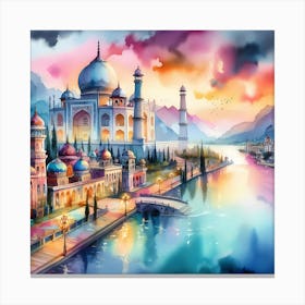 Taj Mahal Painting 3 Canvas Print