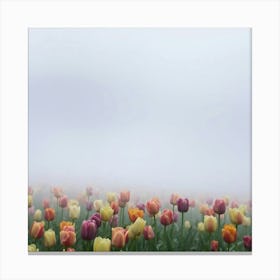 Foggy Tulips Canvas Print