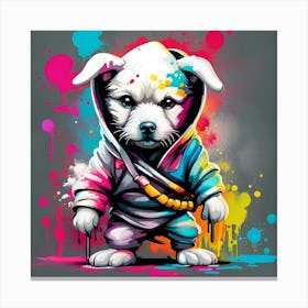 Dog In A Hoodie Canvas Print