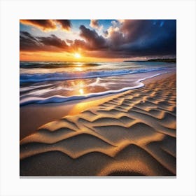 Sunset On The Beach 73 Canvas Print
