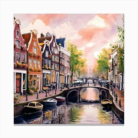 Amsterdam Canal Canvas Print