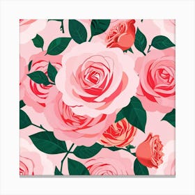 Roses Are Pink Pink Art Print 0 Canvas Print