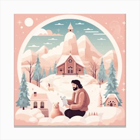 Christmas In The Village Canvas Print