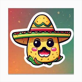 Mexican Sticker 8 Canvas Print