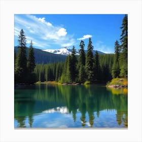 Bc Mountain Lake Canvas Print